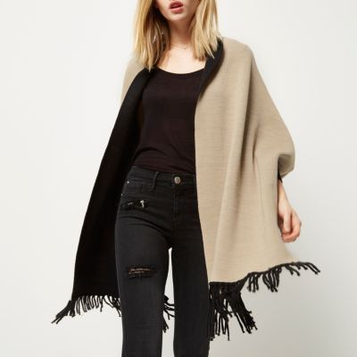 Black knit cape